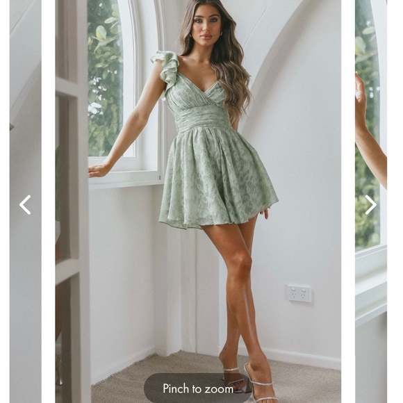 Selfie Leslie Dresses & Skirts - Green Dress - lace